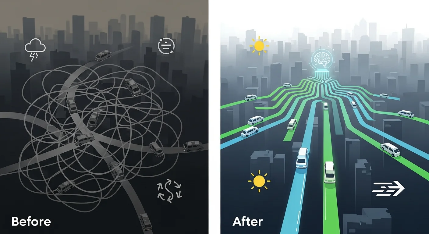 【事例】AIでここまで変わる!配送効率の劇的ビフォーアフター