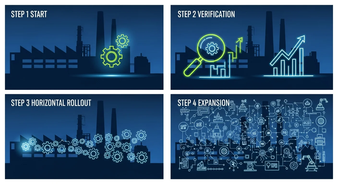 スモールスタートで失敗しない！工場可視化AI導入の4ステップ