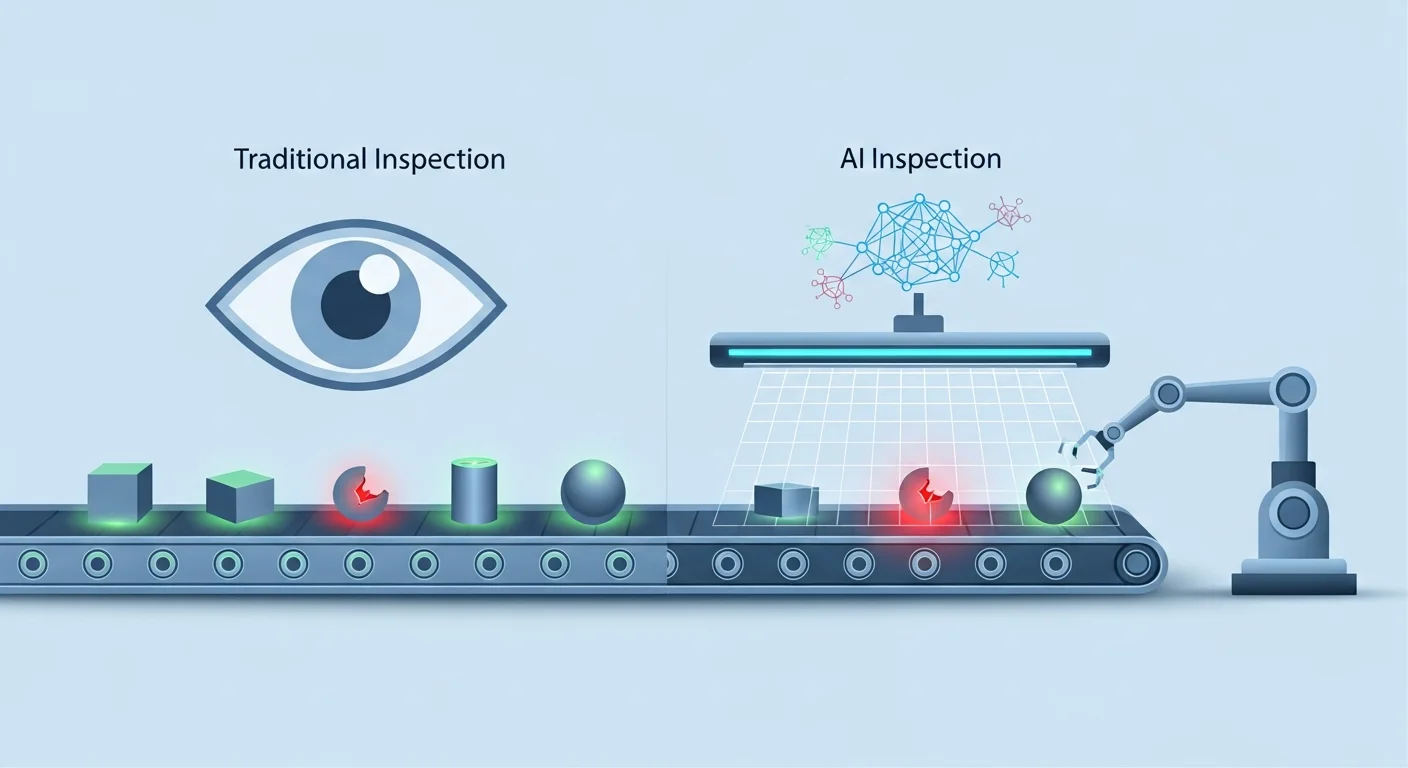 AIインライン検査とは?従来の目視検査との違い