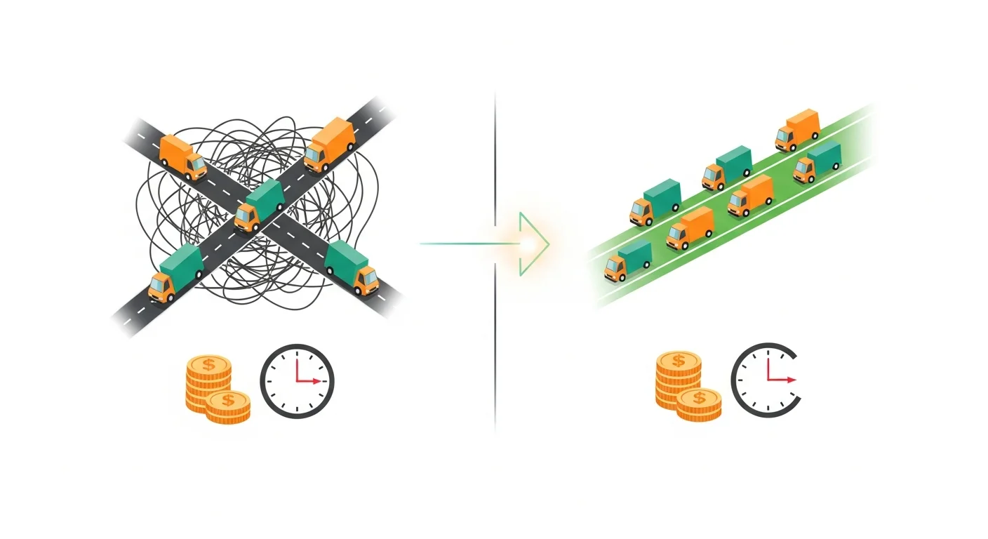 理由3:配送ルートの最適化による輸送コストと時間の圧縮